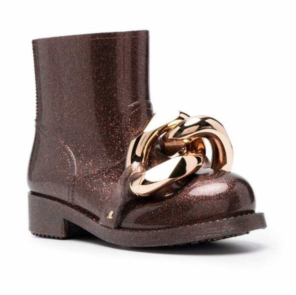 JW Anderson brown chunky chain rain boots size 7